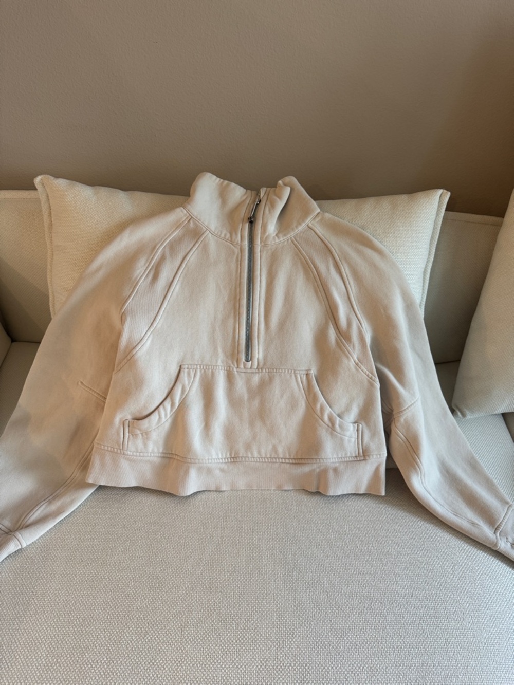 Lululemon Athletica Oversized Scuba Half-Zip Cropped Sweatshirt